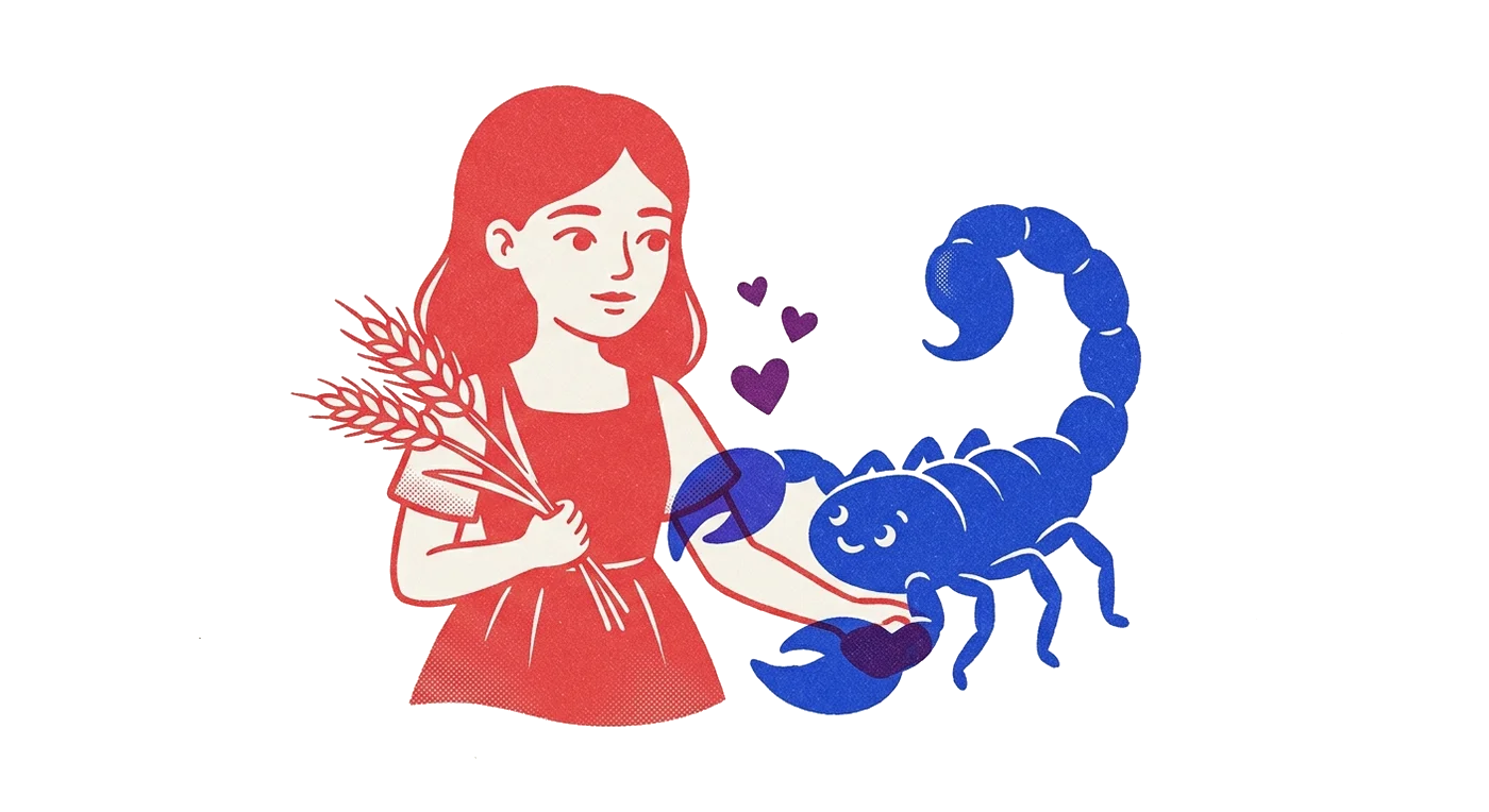 Совместимость Девы и Скорпиона — иллюстрация знаков
