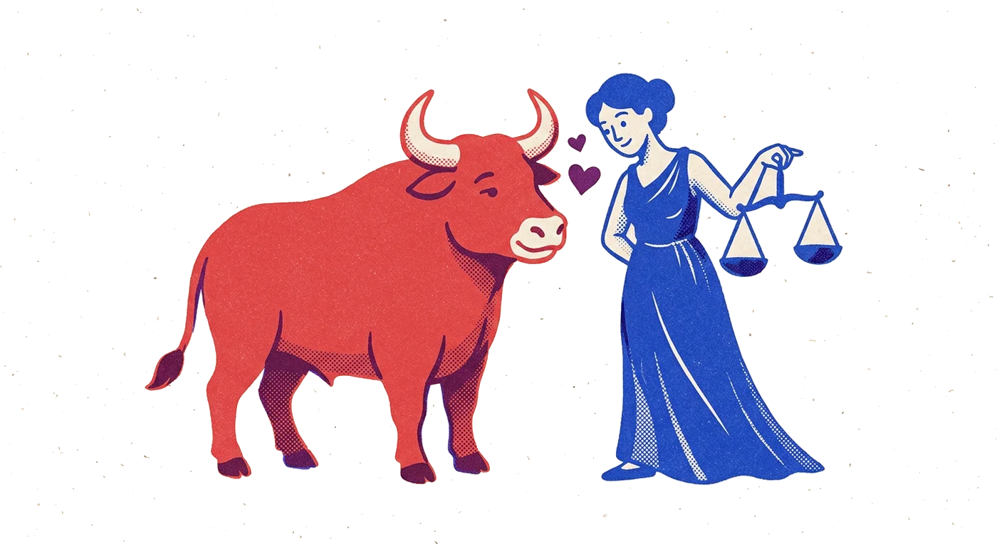 Совместимость Тельца и Весов — иллюстрация знаков