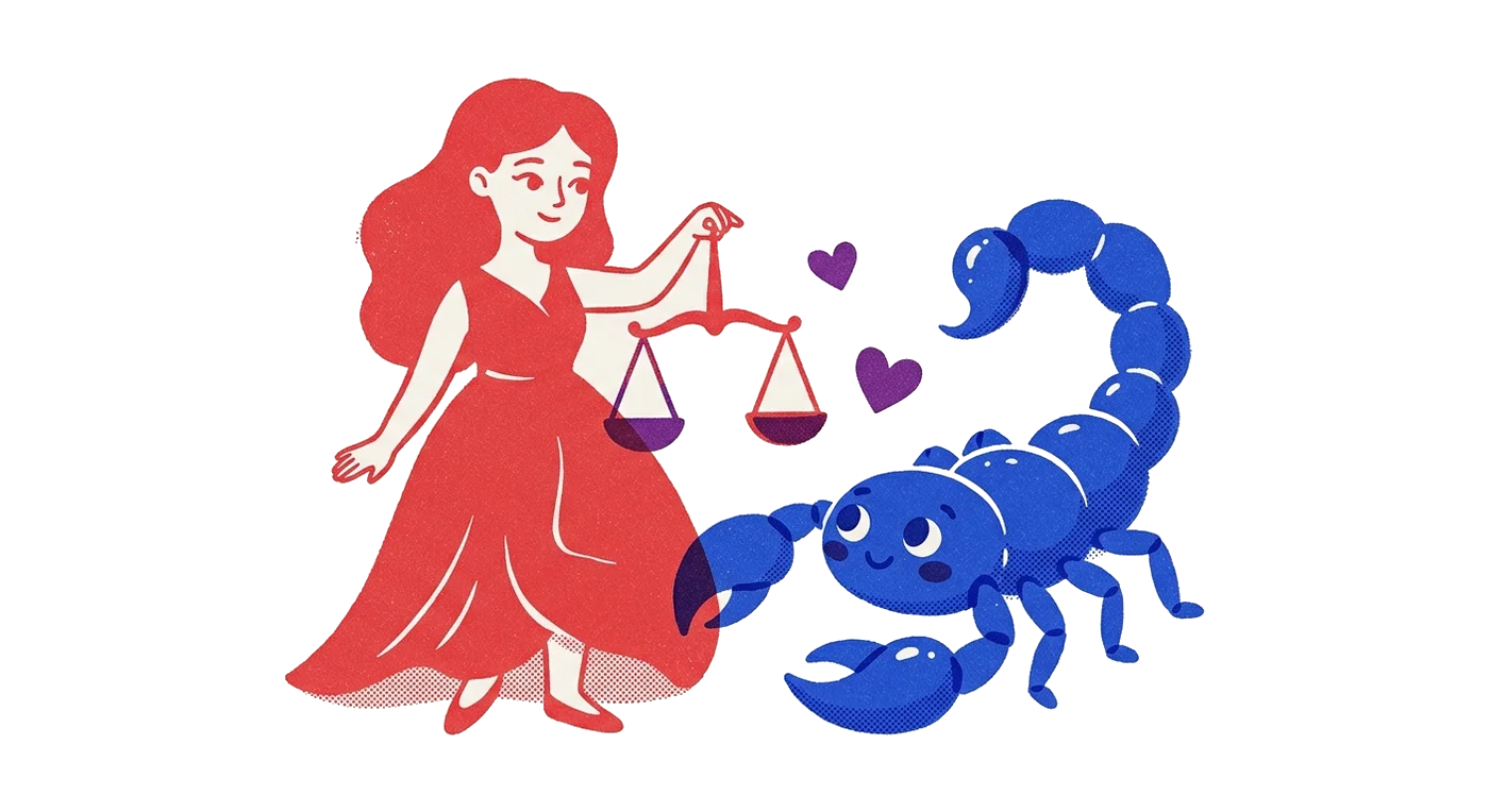 Совместимость Весов и Скорпиона — иллюстрация знаков
